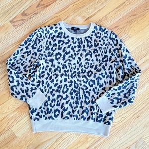 J. Crew Leopard Print Crewneck (S)